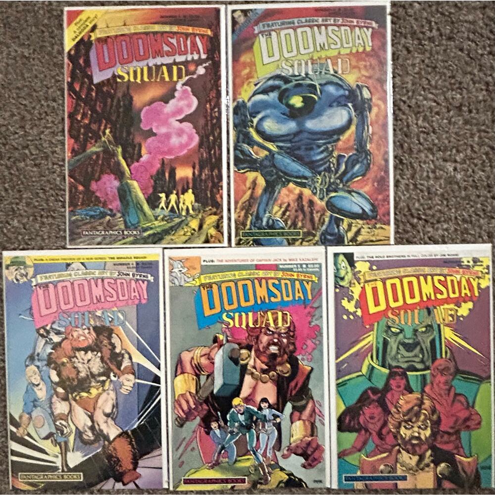 Doomsday Squad #1, 2, 4, 5, 6 (1986 Fantagraphics) Lot of 5